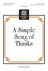 Simple Song of Thanks Unison choral sheet music cover